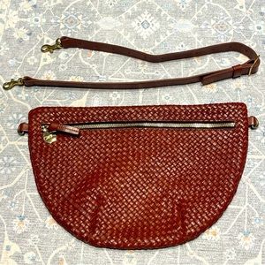 Clare V woven grande Fanny - toffee